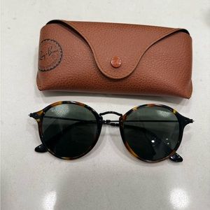 Ray Ban Round Fleck Polished Black Havana